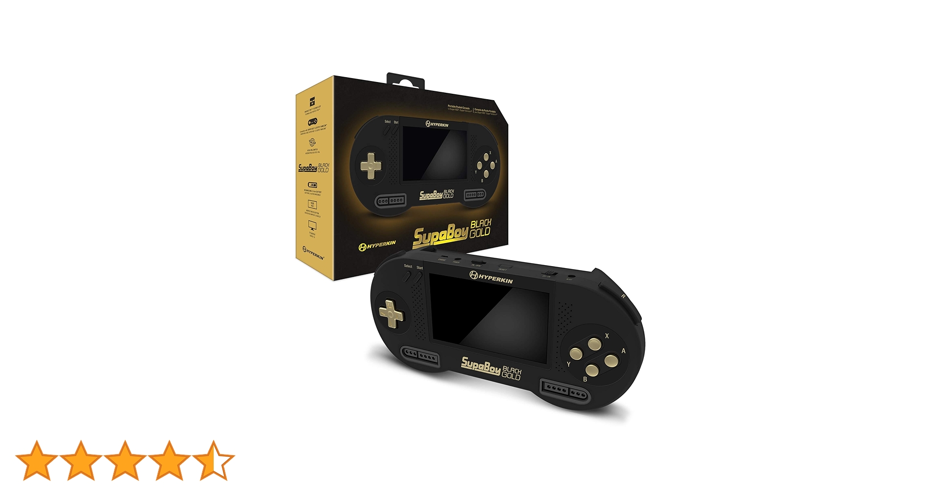 Hyperkin SupaBoy Blackgold Portable Pocket Console for Super